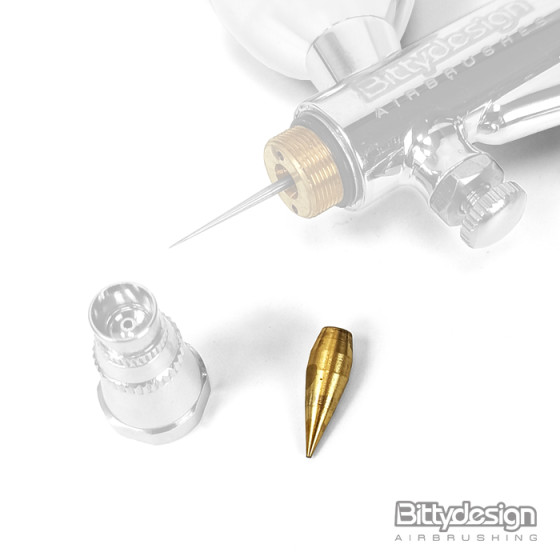 Bittydesign Cone Nozzle thread-free 0,5mm for Revolver trigger airbrush