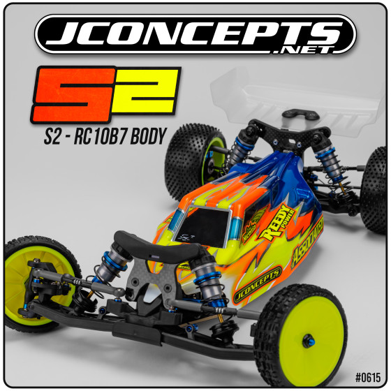 JConcepts S2 - RC10B7 body w/carpet | turf | dirt wing, light-weight