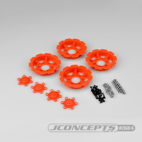 Jconcepts Tracker wheel discs - orange (fits - #3379 Dragon wheels)