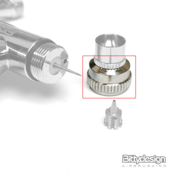 Bittydesign Nozzle Cap option 0,3mm for Caravaggio gravity-feed airbrush dual-action